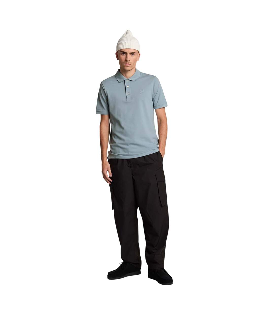 Polo Superfine Homme Bleu Lyle & Scott-4