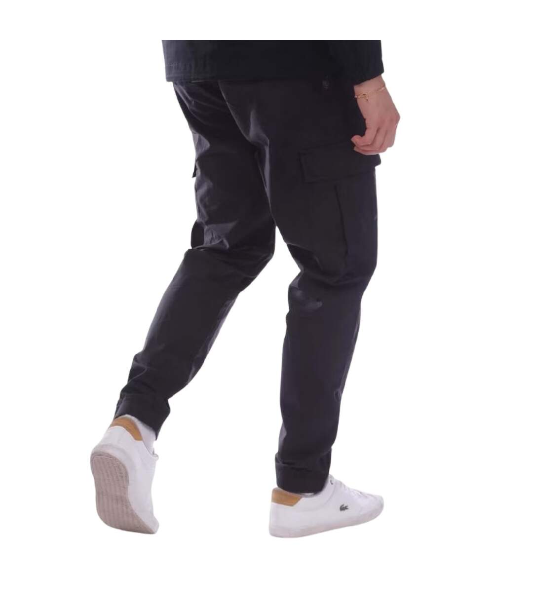 Mens Ontario Slim Cargo Trousers Black Weekend Offender-2