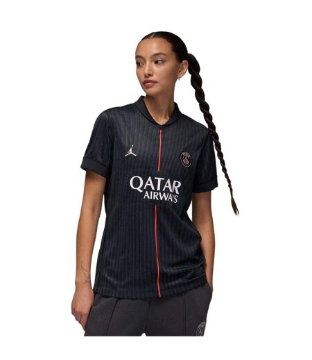 Maillot De Foot Motif/style Paris Saint-germain 2025/2026 Femme Noir Gris Nike
