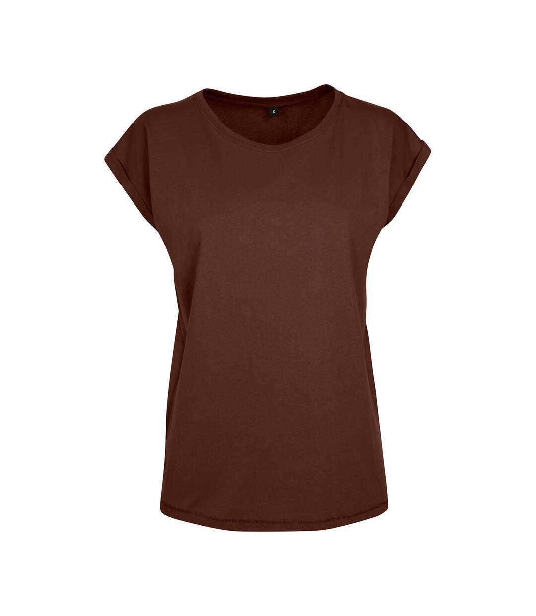 T-shirt Femme Marron Foncé Build Your Brand-1