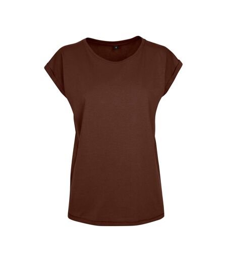 T-shirt Femme Marron Foncé Build Your Brand