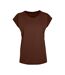 T-shirt Femme Marron Foncé Build Your Brand-1