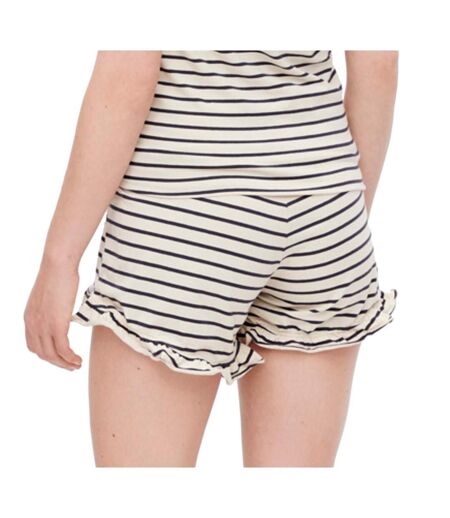 Short Beige/Marine Femme Mamalicious Nadine - L