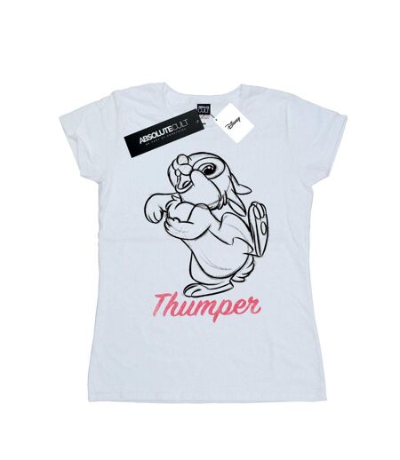 Disney - T-shirt BAMBI THUMPER LINE DRAWING - Femme (Blanc) - UTBI15872