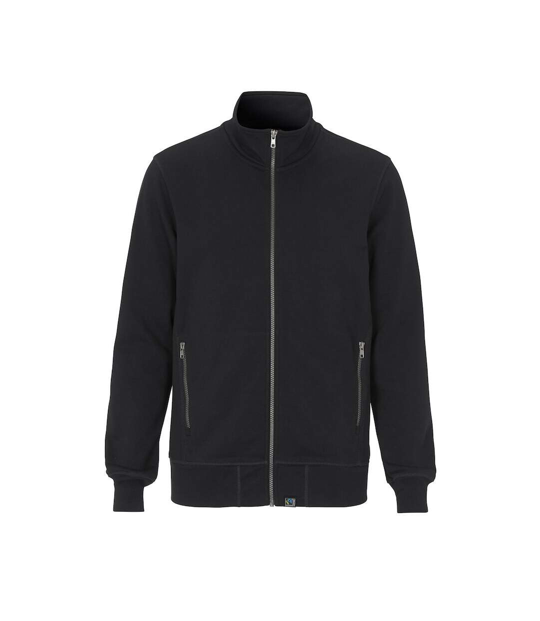 Mens French Terry Full Zip Jacket Black Cottover-1