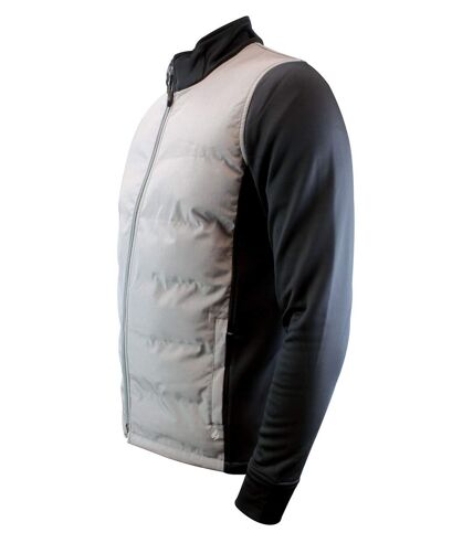 Men's Hybrid Fleece Lined Jacket Full Zip | Insulated Waterproof Coat