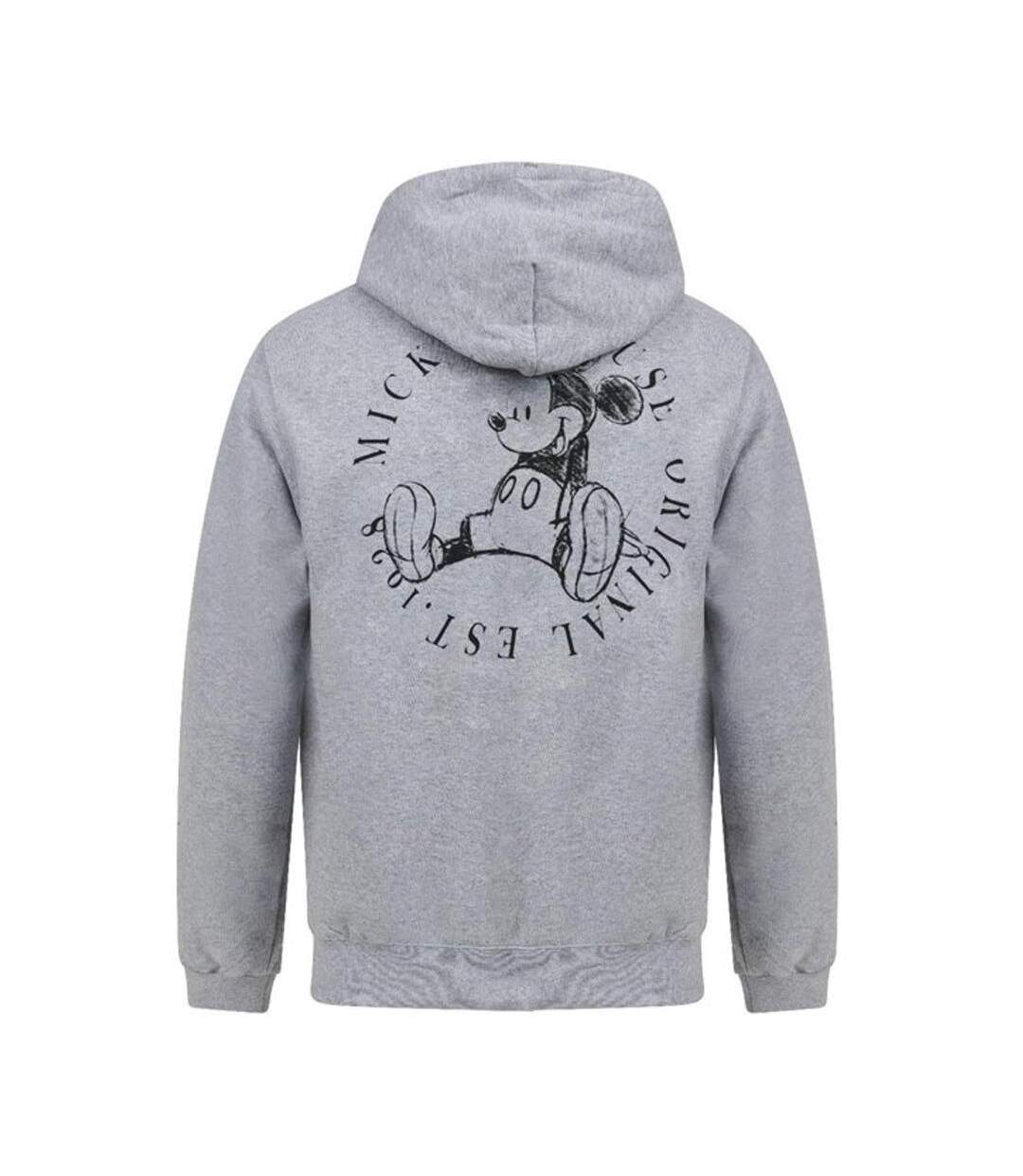 Sweat à capuche gris mixte disney mickey circle 1928-2