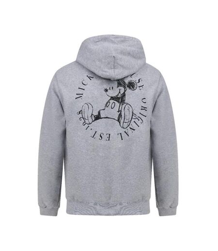 Sweat à capuche gris mixte disney mickey circle 1928