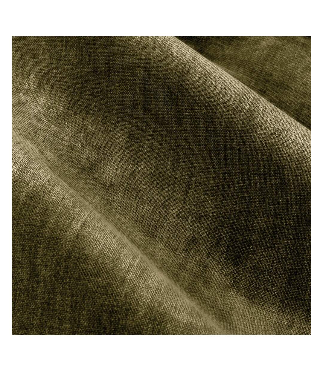 Chenille velvet eyelet curtains 117cm x 137cm olive Yard-3
