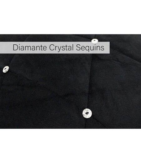 Riva Paoletti New Diamante Bedspread Set (Black) - UTRV1284
