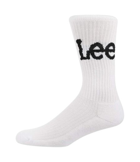Lot De 3  Chaussettes Motif/style Lettrage Crorbett Homme Blanc Lee