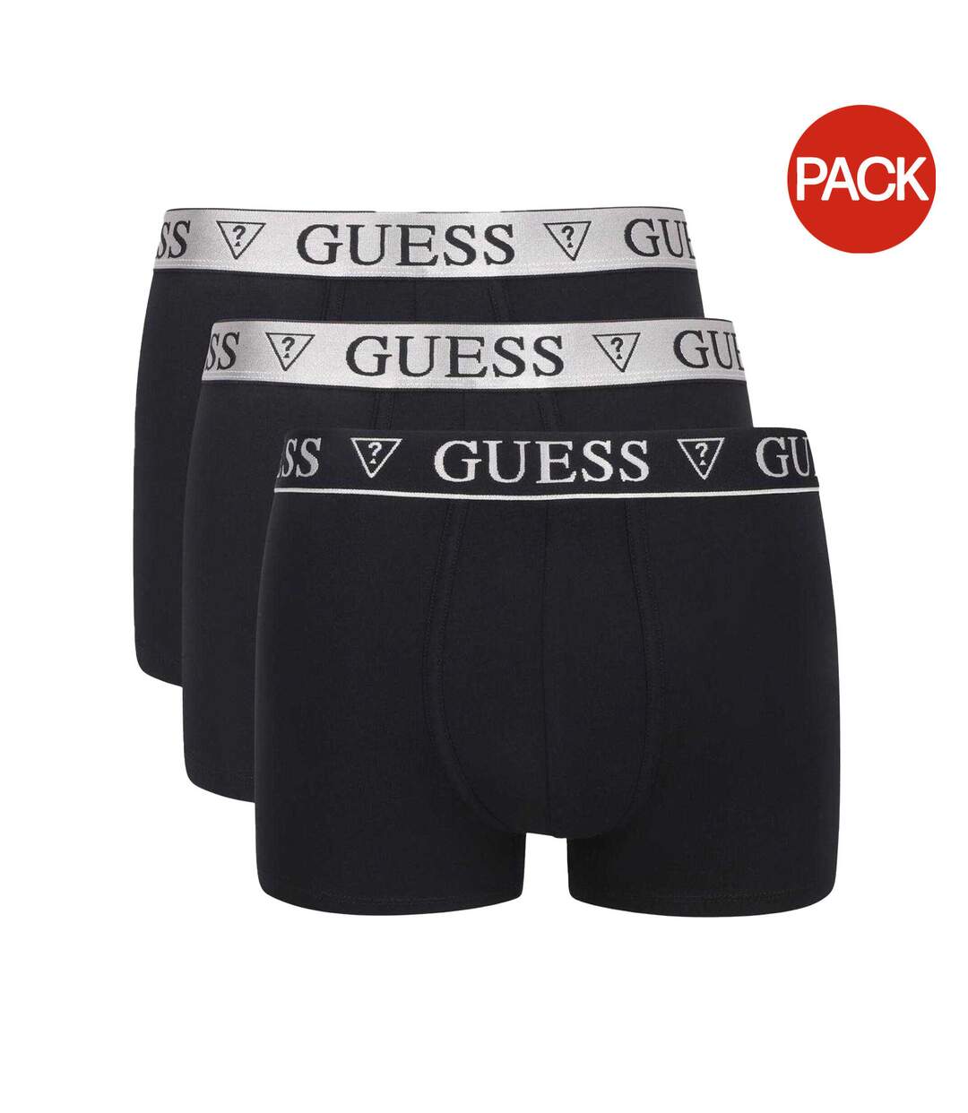 Boxers Motif/style Logo Contrasté Homme Noir Guess-1
