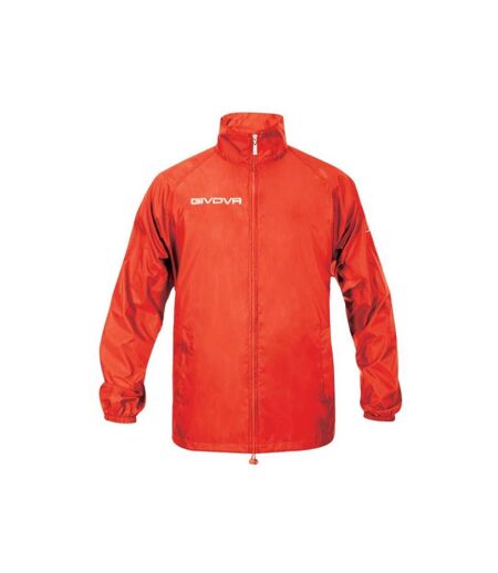 Veste Imperméable Basico Homme Rouge Noir Givova