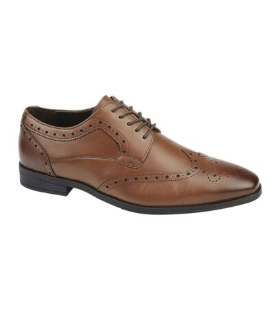 Roamers Mens Softie Leather Brogues (Brown)
