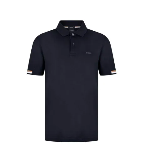 Mens Parlay 147 Polo Shirt Dark Blue Boss