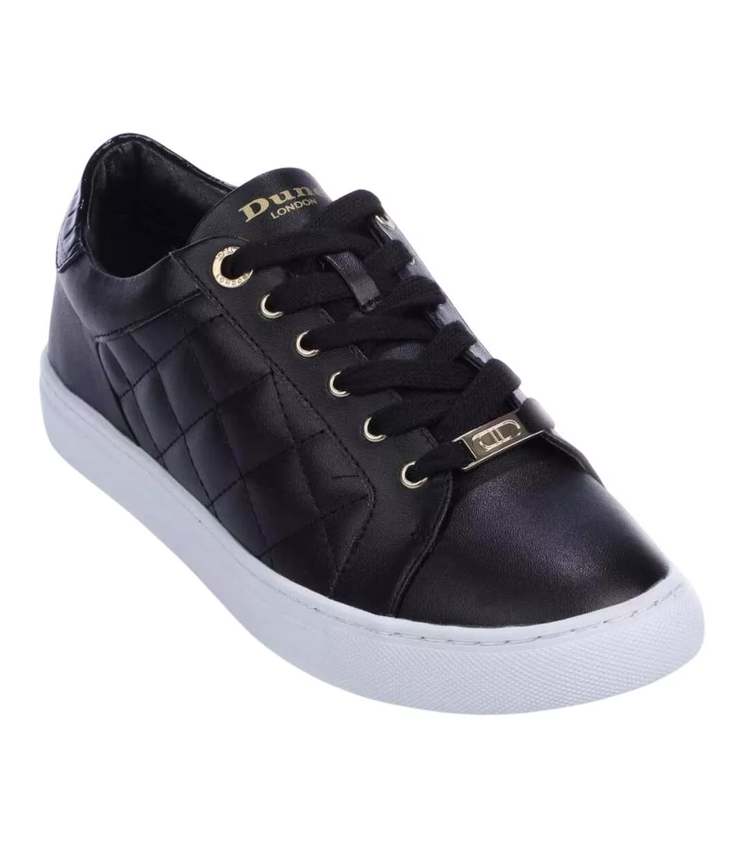 Baskets Style Matelassé Ellenar Adulte Noir Dune London-2