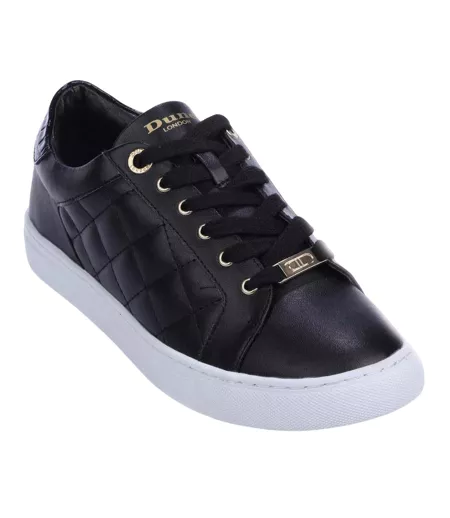 Baskets Style Matelassé Ellenar Adulte Noir Dune London