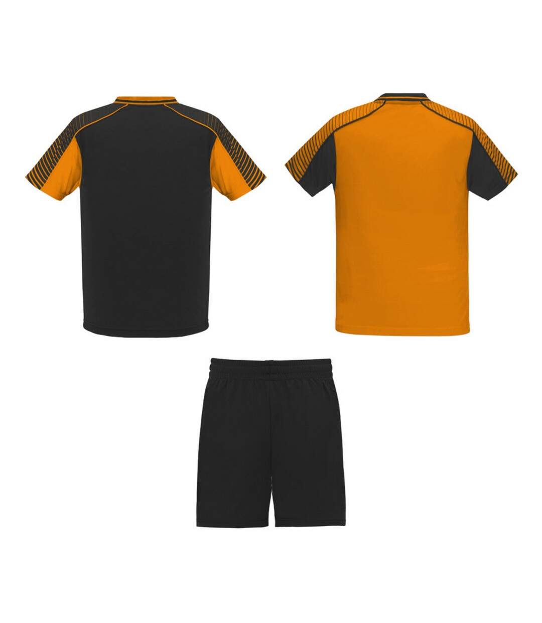 Unisex Adult Juve Sports Sports Set Solid Black Orange Roly-2