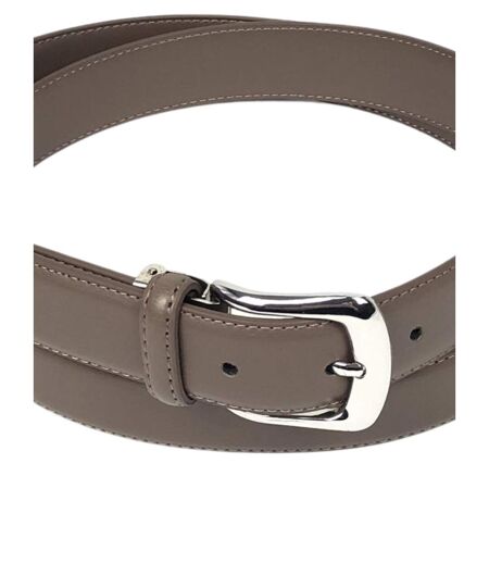 Ceinture en cuir couleur taupe homme - Sangle rÃ©glable