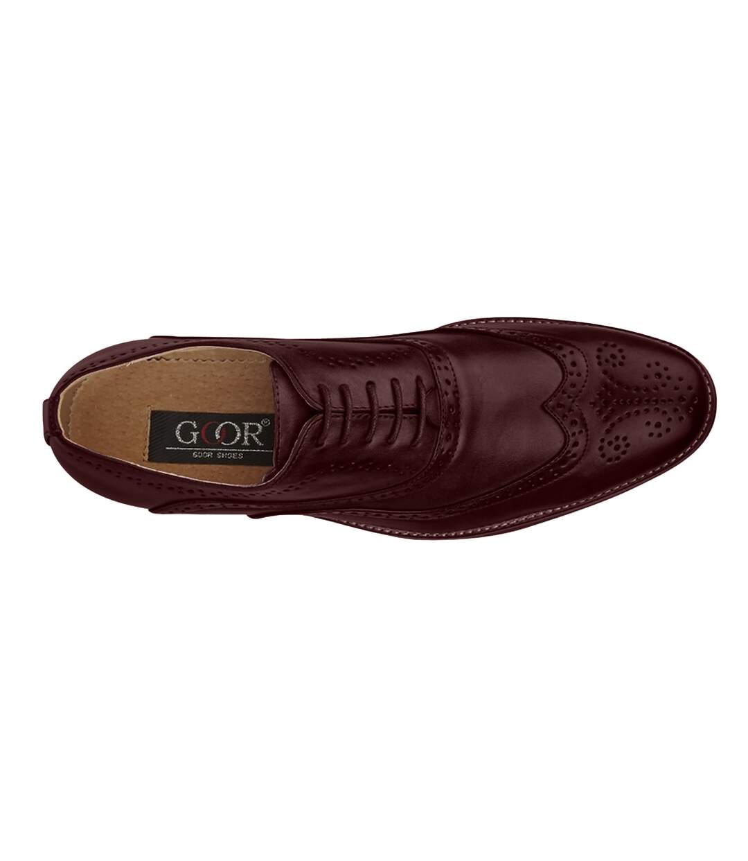 Chaussures oxford hommes rouge foncé Goor