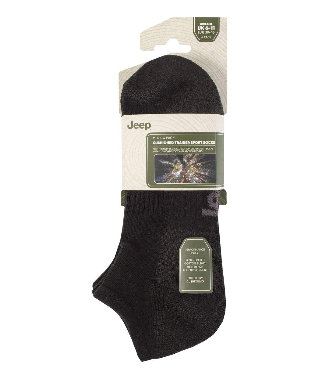 4 Pack Mens Cushioned Crew Sport Socks-2