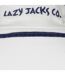 Womens/ladies Quarter Zip Sweatshirt White Lazy Jacks-4