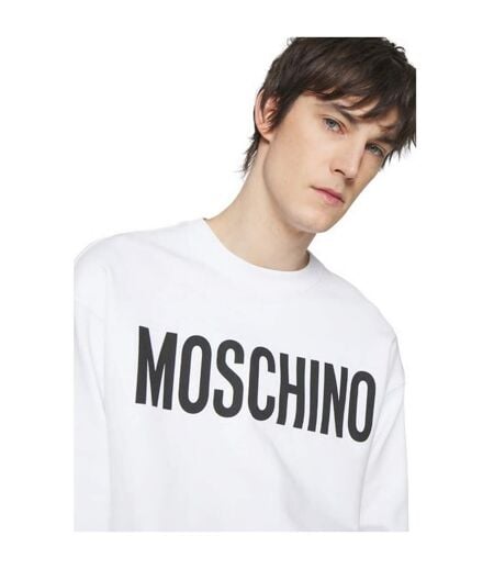 Pull Motif/style Vif Homme Blanc Moschino