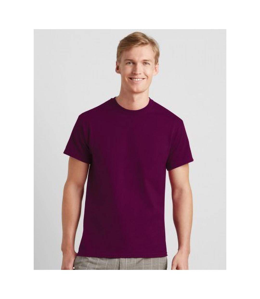T-shirt À Manches Courtes Homme Bordeaux Russell-3