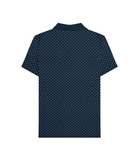 Mens Ss24 Polka Dot Polo Shirt Navy Lambretta