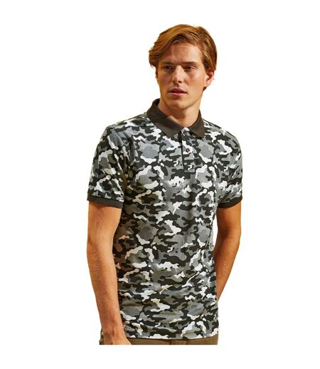 Asquith & Fox Mens Short Sleeve Camo Print Polo Shirt (Camo Grey) - UTRW5351
