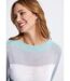 Pull rayé manches 3/4 point mousse-5