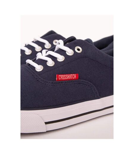Crosshatch Mens Skywalk Canvas Sneakers (Navy) - UTBG899