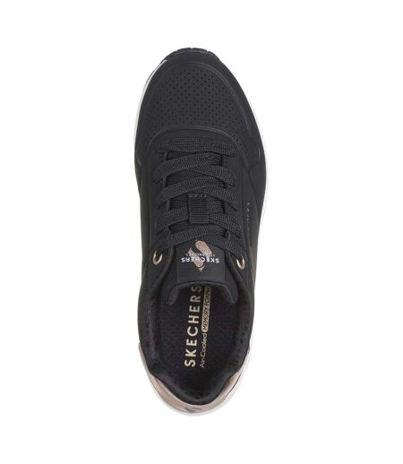 Baskets uno gen1 shimmer fille noir Skechers