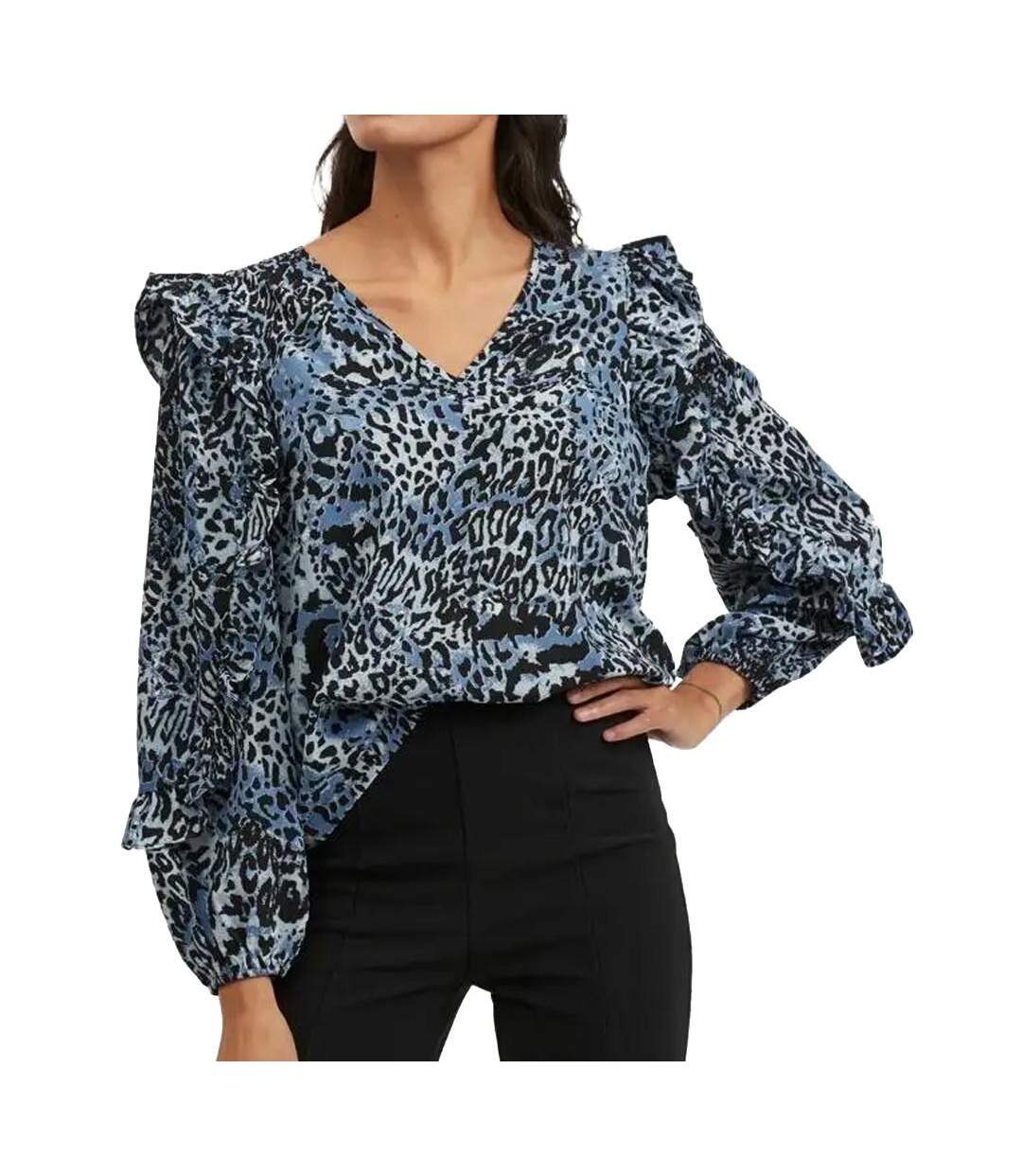 Blouse Marine Léopard Femme Vila Coco - 36-1