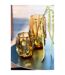 Vase Design en Verre Drippy 33cm Ambre-3