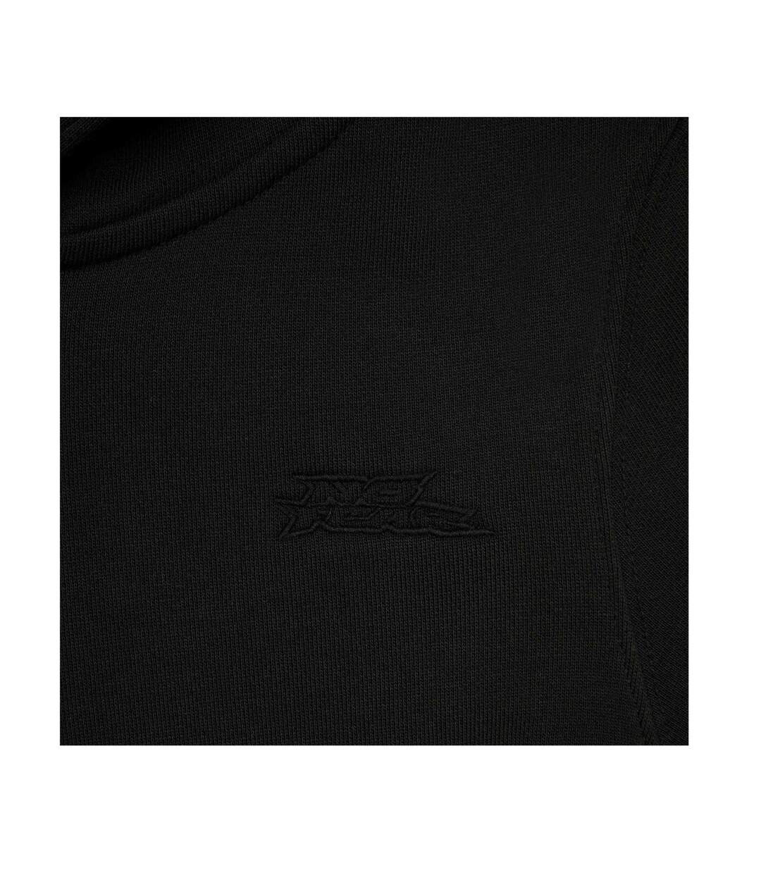 Womens/ladies Full  Hoodie Black Zip-2
