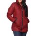 Doudoune bordeau pour femme - Manches longues, idéale pour un look décontracté et tendance-3