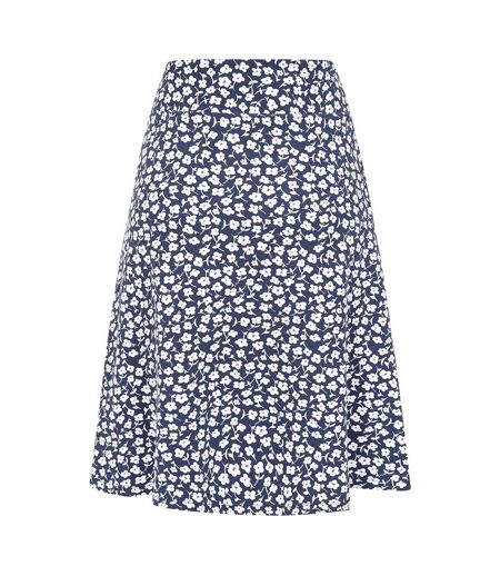 Womens/ladies Buttercups Jersey Midi Skirt Blue White Lazy Jacks