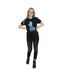 Disney Princess Womens/Ladies Cinderella Filled Silhouette Cotton Boyfriend T-Shirt (Black)