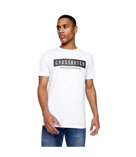 Mens selworthy logo t-shirt white Crosshatch