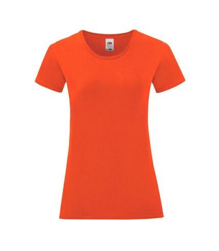 Womens/ladies iconic 150 t-shirt flame Fruit of the Loom