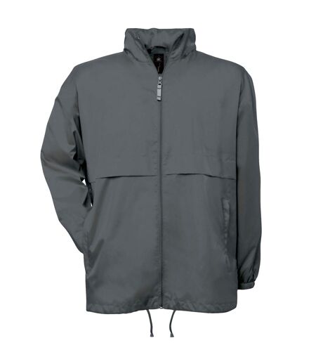 B&C Mens Air Lightweight Windproof, Showerproof & Water Repellent Jacket (Dark Grey) - UTBC1281