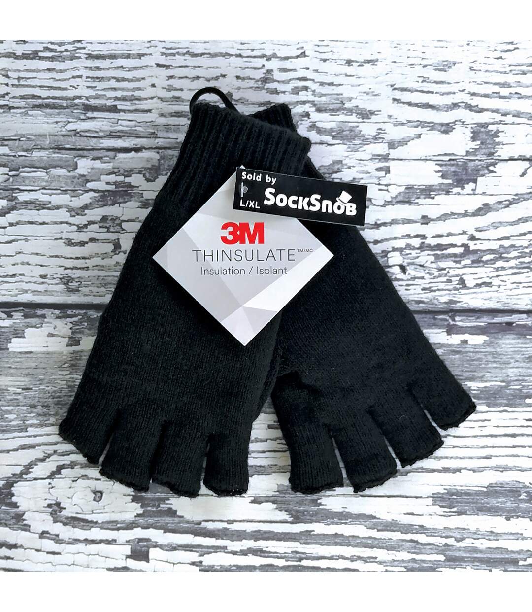 Gants Thinsulate Thermiques Hiver Sans Doigts M/L-5