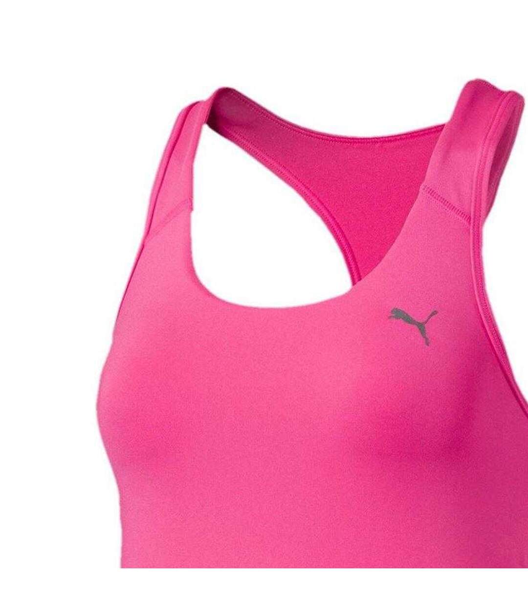 Womens/ladies Essential Performance Racerback Gym Tank Top Pink Puma-3