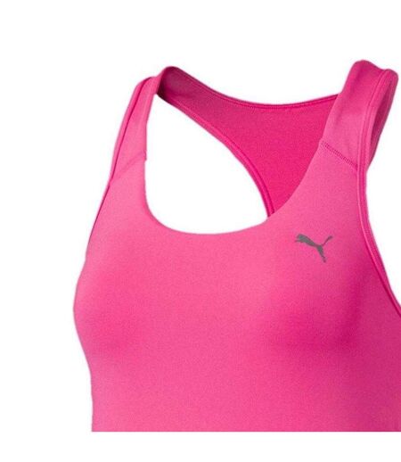 Womens/ladies Essential Performance Racerback Gym Tank Top Pink Puma