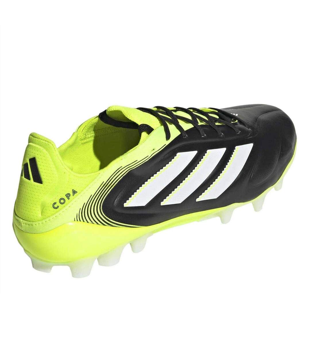 Mens Copa Pure Iii 3 Stripes Lace Up Firm Ground Football Boots Core Black Yellow Adidas-2