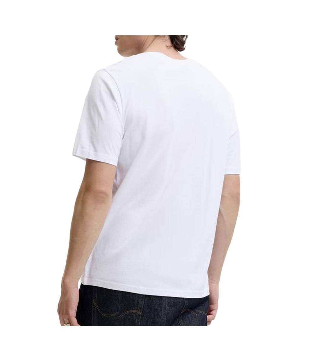 T-Shirt blanc/rouge homme jack & jones hurban-2