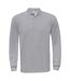 Polo lourd homme manches longues - PU423 - gris clair