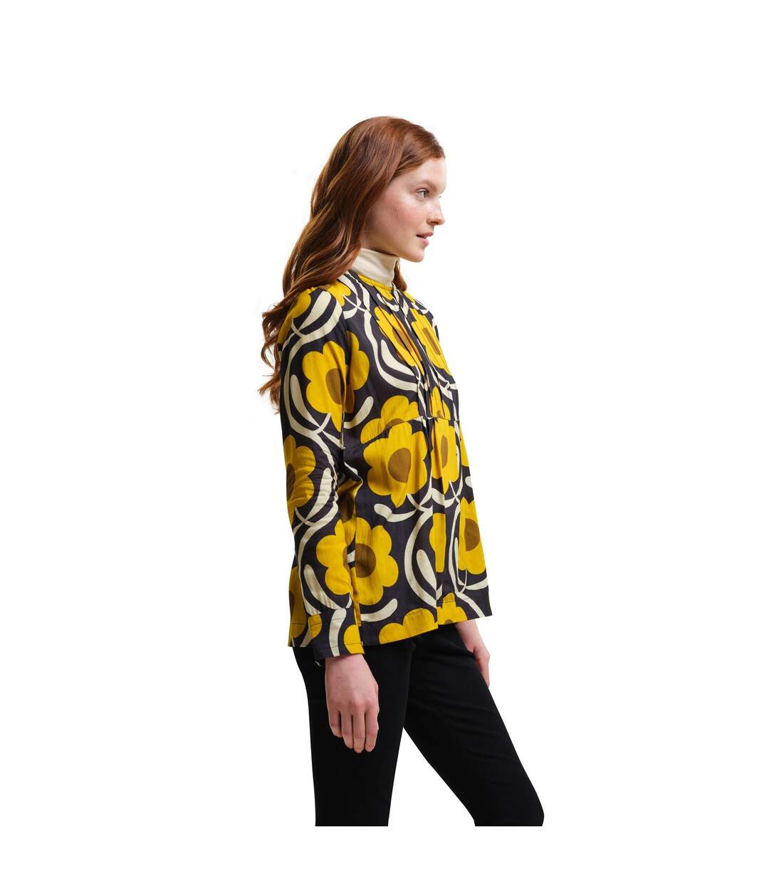 Womens/ladies Orla Floral Lightweight Breathable Blouse Apple Blossom Yellow Regatta-4