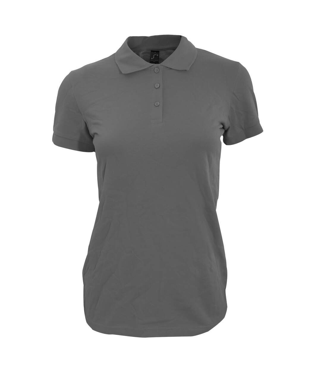 Polo manches courtes perfect femme gris foncé SOLS